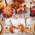 thumbnail image 3 of Orange White Pumpkins Placemats Set of 2, Thanksgiving Leaves Botanical Fall Washable Wipeable Table Mats for Dining Tables, Indoor Outdoor Kitchen Place Mats for Holiday Party Table Decor, 3 of 9
