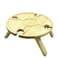thumbnail image 3 of Inteprter Mesas de para exteriores, de Picnic plegable con soporte de vidrio, estante para copas de vino 2 en 1, de vino, de Mostrada Inteprter HA005456-00B, 3 of 6