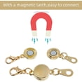 thumbnail image 3 of 12 Pieces Locking Magnetic Jewelry Clasp Round Necklace Clasp Closures Bracelet Extender for Jewelry Making - Gold+Silver, 3 of 7
