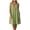 Army Green, variant on Women's Gingham Midi Dresses Sleeveless Button Front A-Line Sundress with Adjustable Spaghetti Straps for Casual Vacation Beach