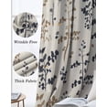 thumbnail image 6 of Grey Brown Botanical Blackout Curtains for Bedroom 45 Inch Length 2 Panels Set, Rustic Country Spring Floral Summer Leaf Thermal Energy Saving Window Treatment Curtains Blackout Drapes 52"x45", 6 of 8