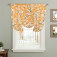 thumbnail image 2 of Spring Botanical Tie Up Curtains for Windows, Adjustable Balloon Window Shades, Watercolor Floral Flowers Botanical Yellow Kitchen Window Treatments Farmhouse Short Curtains with Rod Pocket 42"x45", 2 of 8