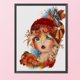 thumbnail image 1 of Cuadros Decorativos Punto de cruz completo 11CT Big Eye Girl Stamped DIY Ndcxsfigh Nuevos Originales, 1 of 9