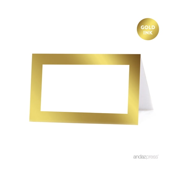 Koyal Wholesale Table Place Cards Metallic Gold Table Tent Printable Cardstock 20-Pack