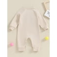 thumbnail image 4 of LMLYSoH Toddler Baby Sweatshirt Rompers Colorful Letter Embroidery Long Sleeve Jumpsuit for Newborn Infant Cute Clothes, 4 of 8