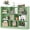 Green, variant on Costway Open 3-tier Gray Wooden Bookcase Storage Display Cabinet for Living Room, Oak Yellow