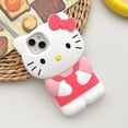 thumbnail image 2 of Sanrio Hello Kitty Cartoon 3D Bow Phone Case For iPhone 15 14 13 Pro Max 11 12 13 Pro MINI XR XS MAX Y2K Anti Fall Silicone Case, 2 of 5