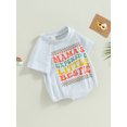 thumbnail image 3 of Coduop Infant Baby Summer Short Sleeve Rompers,Funny Letter Print Newborns Bodysuit Playsuit, 3 of 8
