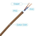 thumbnail image 4 of Uxcell Fabric Cloth Covered Round Wire, 9.84ft 18AWG 2 Core Vintage Woven Electrical Cord, Brown, 4 of 7