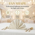 thumbnail image 5 of REGALWOVEN 12 Pack Cloth Napkins, Polyester Washable and Reusable Table Dinner Napkins for Home, Restaurant, Weddings, and Parties Beige 18x18inch, 5 of 6