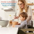 thumbnail image 3 of ECR4Kids Chef's Helper Kitchen Step Stool Tower with Handles, Childrens Furniture, Grey Wash, 3 of 9
