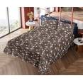 thumbnail image 4 of Ambesonne Boho Fitted & Flat Sheet with Shams 4 Pcs Set, Minimal Sun Moon Scandinavian, Queen, Taupe Tan and Dark Grey, 4 of 5