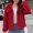 Red, variant on Fleece Jacket Women Fuzzy Fleece Jacket Women Womens Winter Clothes Warm Jackets for Women Casual Outerwear Winter Outfits for Women Going Out Jackets for Women Light Green L