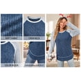 thumbnail image 4 of MOYIKO Color Block Long Sleeve Shirts for Women Crewneck Tunic Tops Casual Pullover Lightweight Sweaters Fall Outfits, 4 of 7