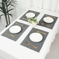 thumbnail image 7 of Unique Bargains Vinyl Placemats for Kitchen Dining Table Wipeable Mat Dark Gray 18x12in, 7 of 7