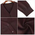 thumbnail image 4 of Women's Cardigan Sweaters Fall Cropped Open Front Button V Neck Lightweight Cardigans Knit, 4 of 5