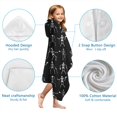 thumbnail image 7 of Black Halloween Dancing Skeleton Pattern Hooded Bath Towel，60"x35" for Ages 3 To 12 Kids, Quick Dry Lightweight Soft Microfiber Hood Beach Towel Cover Up for Kids, 7 of 7