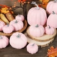 thumbnail image 3 of GRIND- Artificial Pumpkins Pumpkin Decor 12Pcs Pink For Parties, 3 of 6