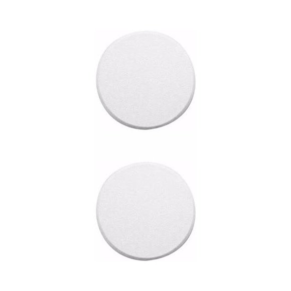 Wideskall Bouton de Porte Rond Blanc, Protecteur Mural Auto-Adhésif (5 Pouces Pouces Grande Taille, 2, Unités)