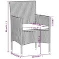 thumbnail image 5 of Bowery Hill Contemporary Garden Dining Set in Gray and Black, 5 of 11
