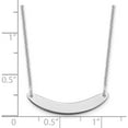 thumbnail image 3 of Custom Personalized 10K White Gold Small Polished Curved Blank Bar Necklace 10k White Gold: Jewelry by Sweet Pea - Made in USA, 3 of 5