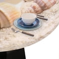 thumbnail image 6 of Vinyl Fitted Tablecloth Elastic Edge Design Heavy Duty Starfish Ocean Conch Table Cover Waterproof Oil-Proof PVC Table Cloth Stain-Resistant Wipeable for Round Table Diameter, 6 of 7