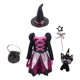thumbnail image 3 of Disfraz de Halloween para Niñas jinwen Traje con Vara Gorro y Bolsa 120 cm, 3 of 8