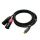 thumbnail image 2 of Cable de audio USB C a 2 XLR, convertidor de 3 pines, cable de guitarra estéreo Plug and Play, cable de micrófono para micrófonos y auriculares. 18 millones, 2 of 10