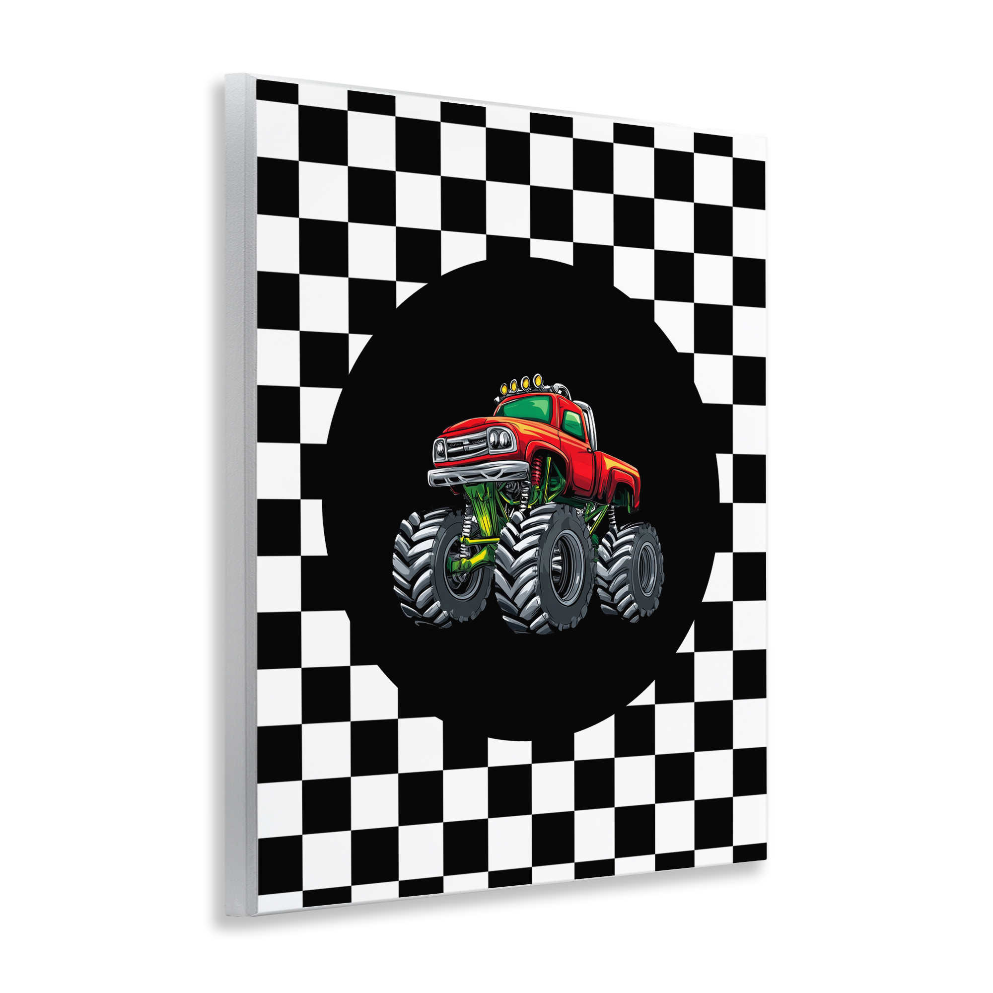 Monster Truck Dude Wall Plaque Art, design by Kim Allen