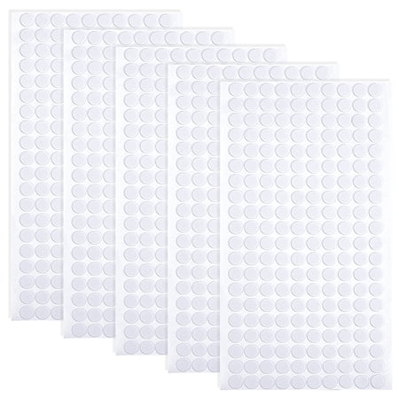 5 Sheets EVA Foam Stickers Flat Round White 238x130x1mm 200pcs/sheet for DIY