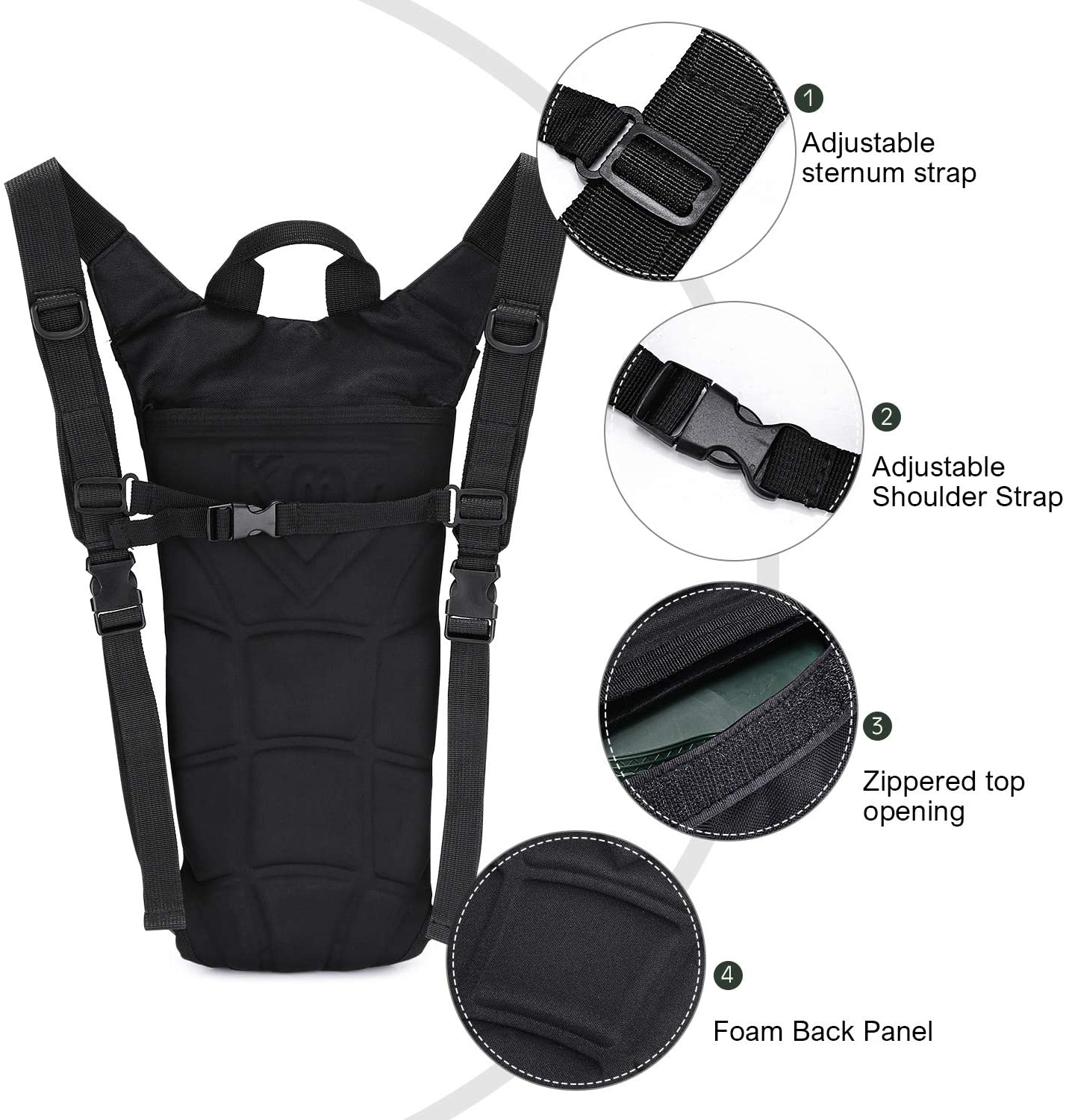 Hydration Pack Backpack , Tactical Water Bag for Hiking, Biking ...