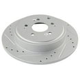 thumbnail image 3 of Geelife Drilled & Slotted Brake Rotor & Ceramic Pad Rear Kit w/Chemicals, 3 of 8
