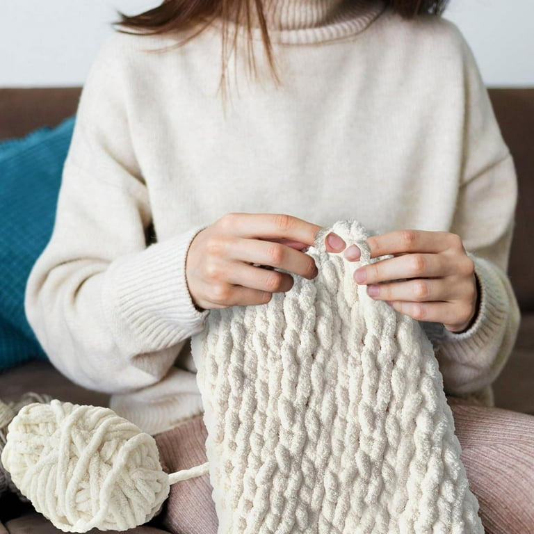 Fluffy Chenille Yarn Crochet, Yarn Knitting Giant Crochet