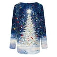 thumbnail image 6 of asdoklhq Crewneck Sweatshirts Women Casual Long Sleeve Round Neck Pullover Loose Blouse Ethnic Style Printed ShirtsTops Multicolor S, 6 of 6