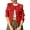 Red, variant on Womens Cropped Tweed Blazer Jackets Collarless Button Down Business Casual Outfits with Pockets