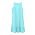 thumbnail image 3 of Ichuanyi Woman Dress Women's Fashion Casual O-Neck Solid Color Vest Sleeveless Soft Pleated Dress, 3 of 5
