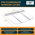 thumbnail image 6 of Egress Window Well Kit with Tilt & Turn Basement Window, Window Well Cover, Egress Ladder & Tuffwell window well, Basement Window Covers, Polycarbonate Window Well Covers Outside, 42"L x 36"W x 60"D, 6 of 6