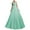 DT-Green, variant on DailyTrove Women's Ball Gown-Sleeveless-Floor-Length-Tulle-for Quinceañera/Prom-Voluminous Skirt