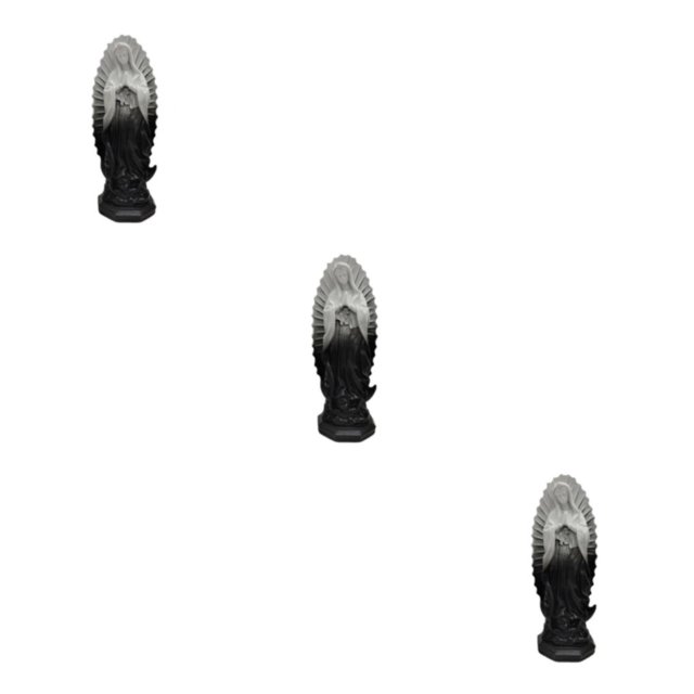 Billuyoard Estatua de la Virgen María católica, estatuilla de Nuestra Señora, regalo de boda religioso, negro Type1 NO1