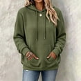 thumbnail image 6 of SYwaren Waffle Knit Hoodie for Women Long Sleeve Crewneck Sweatshirt Solid Color Tops, 6 of 7