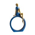 thumbnail image 5 of deevoka Girl Figurine Elegant Desktop s Gift Living Room Farmhouse Women Statue Blue Thinker, 5 of 9