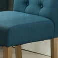 thumbnail image 6 of Set of 2 Solid Wood Blue Tufted Parsons Dining Chairs - Perfect for Daily Meals, 6 of 9