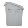 thumbnail image 2 of Slim Jim Under-Counter Trash Can with Venting Channels 13-Gallon Gray Fits Under Desk/Cabinet/Sink Pack of 1, 2 of 9