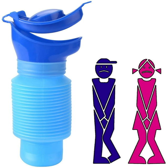 Botella De Orina, Botella De Orina De Orinal De Inodoro Móvil Portátil, Urinario De Emergencia A Prueba De Fugas Masculino Y Femenino Reutilizable,11 Feliz Sencillez