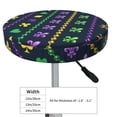thumbnail image 4 of Balery Mardi Gras Strings Of Beads Velvet Round Bar Chair Cushion Cover Adjustable, Protects From Scratches And Stains, Soft & Washable Ideal For Wooden And Metal Stools - 12 Inch, 4 of 7