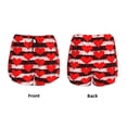 thumbnail image 3 of Salouo Black and white striped and red hearts Print Women's 2 in 1 Running Shorts Double-Layer Shorts Athletic Workout Gym Yoga Shorts Running Shorts for Women-Large, 3 of 7