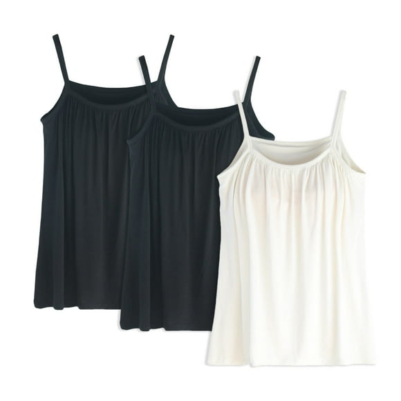 WZXFASHION Women's Plus Size Soft Tank Top With Bra Sleeveless Comfort Yoga Fitness Top Tank Top Camisoles&Tanks Z L