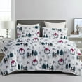 thumbnail image 4 of Elegant Comfort Ultra-Soft 4-Piece Holiday Velvet Plush Flannel Sheet Set - Warm Fuzzy Flannel Fleece with Deep Pockets - High-Quality - Queen, Christmas Wreath, 4 of 5