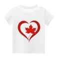 thumbnail image 2 of Favoffer Unisex Kids' Summer Multicolo Fashion Canada Graphic Tee Round Neck Short-Sleeve Relaxed Top Stretchy, for Casual, Travel, Celebration, Photoshoot 3-12Y, 2 of 3