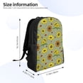 thumbnail image 4 of Haiem Sage Green With Sunflowers Backpack - Stylish and Durable 15-inch Laptop Backpack with Waterproof Oxford Fabric, 4 of 8